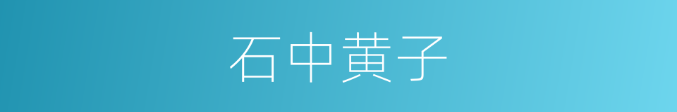 石中黄子的意思