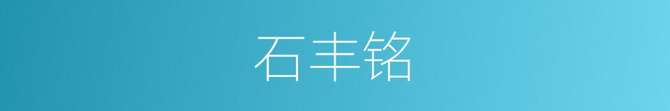 石丰铭的同义词