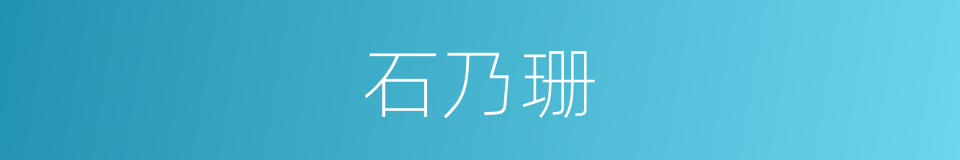 石乃珊的同义词