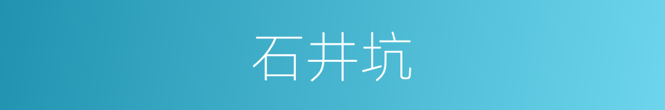 石井坑的同义词