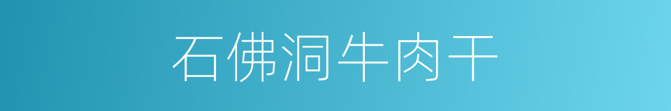 石佛洞牛肉干的同义词
