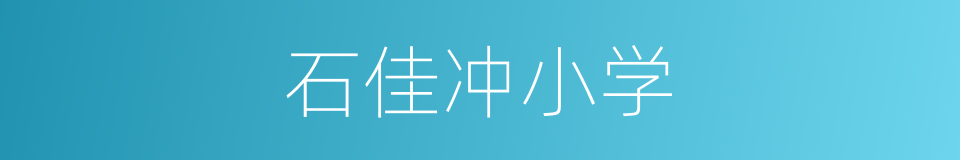 石佳冲小学的同义词