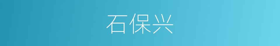 石保兴的同义词