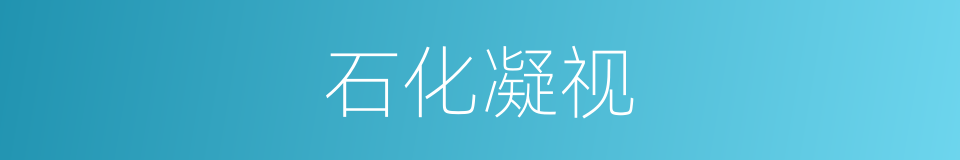 石化凝视的同义词