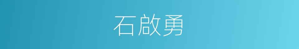 石啟勇的同義詞