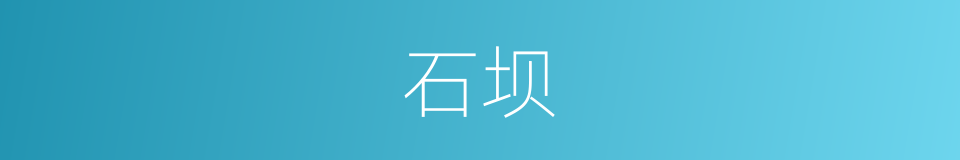 石坝的同义词