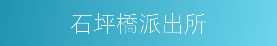 石坪橋派出所的同義詞