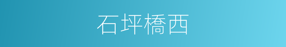 石坪橋西的同義詞