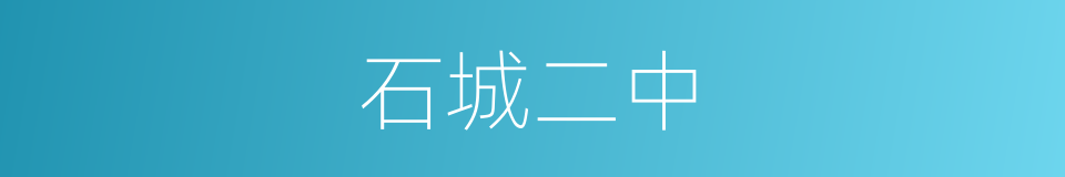 石城二中的同义词