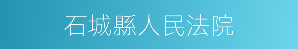 石城縣人民法院的同義詞