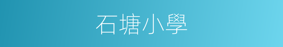 石塘小學的同義詞