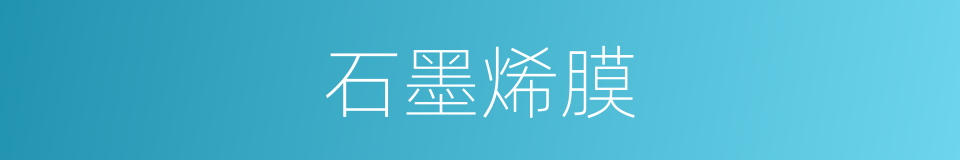 石墨烯膜的同义词