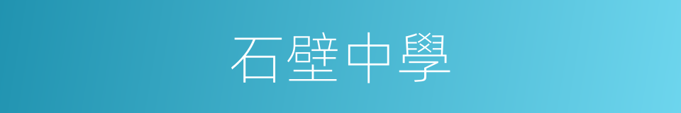 石壁中學的同義詞