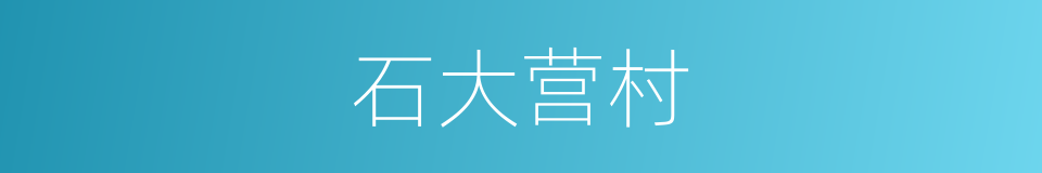 石大营村的同义词
