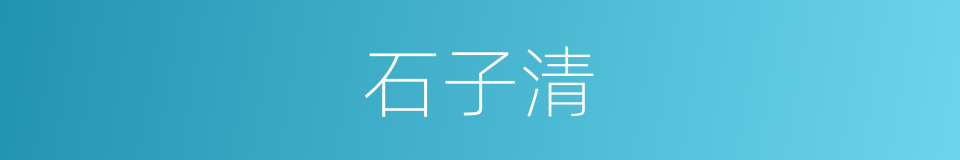 石子清的同义词