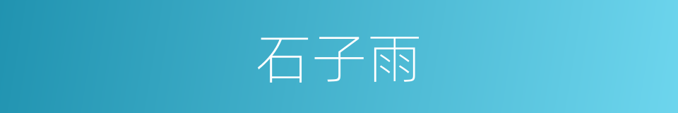 石子雨的同义词