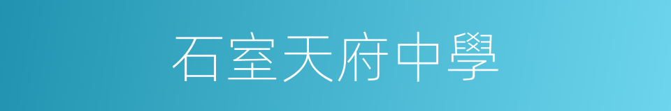 石室天府中學的同義詞