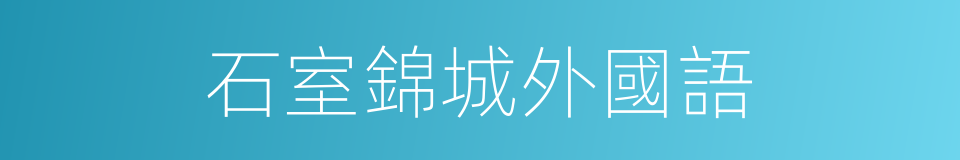 石室錦城外國語的同義詞