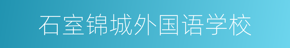 石室锦城外国语学校的同义词