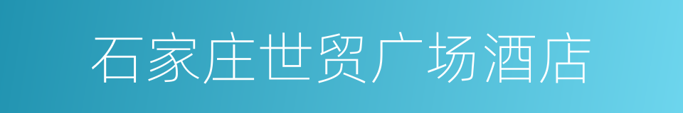 石家庄世贸广场酒店的同义词