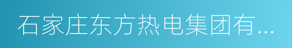 石家庄东方热电集团有限公司的同义词