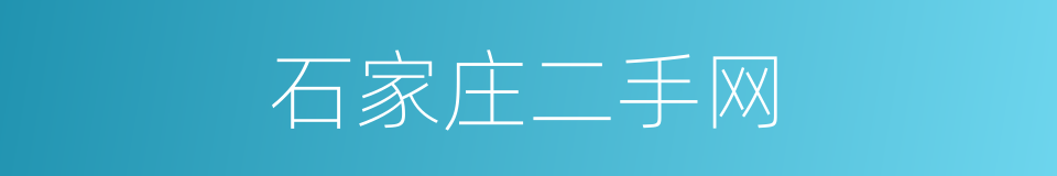 石家庄二手网的同义词