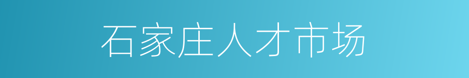 石家庄人才市场的同义词