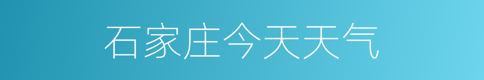 石家庄今天天气的同义词