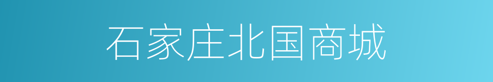 石家庄北国商城的同义词