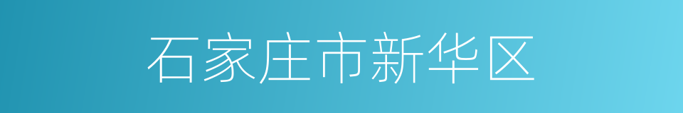 石家庄市新华区的同义词