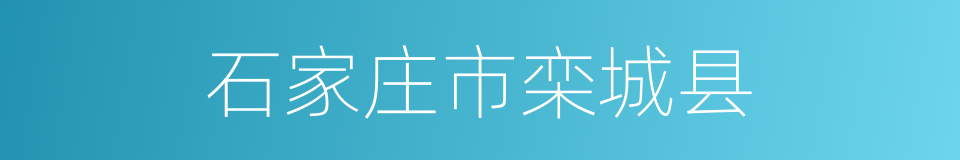 石家庄市栾城县的同义词