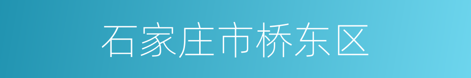 石家庄市桥东区的同义词