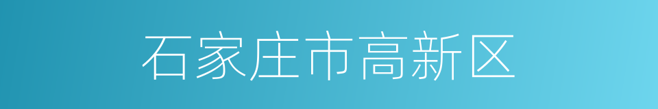 石家庄市高新区的同义词