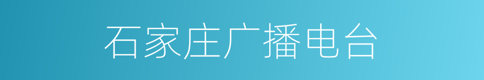 石家庄广播电台的同义词