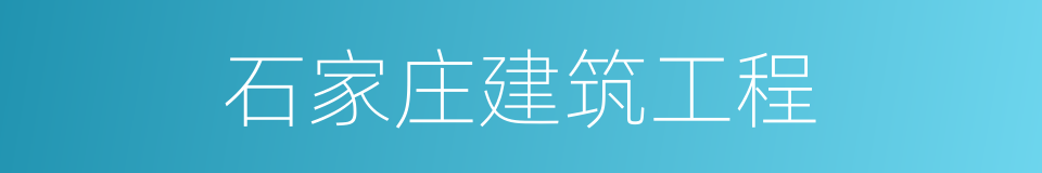 石家庄建筑工程的同义词