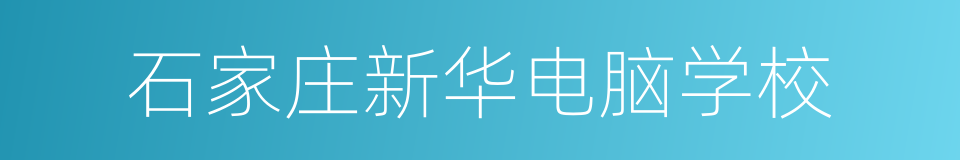 石家庄新华电脑学校的同义词