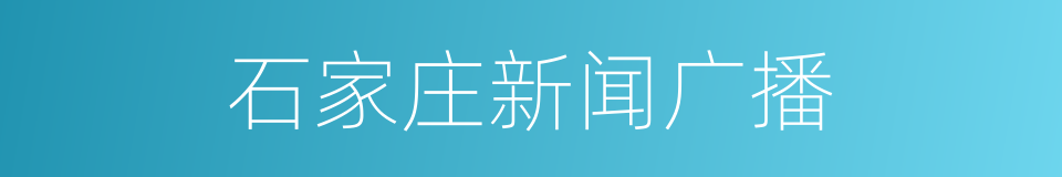 石家庄新闻广播的同义词