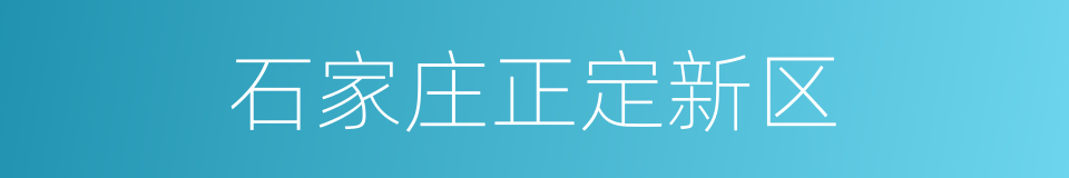 石家庄正定新区的同义词