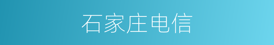 石家庄电信的同义词