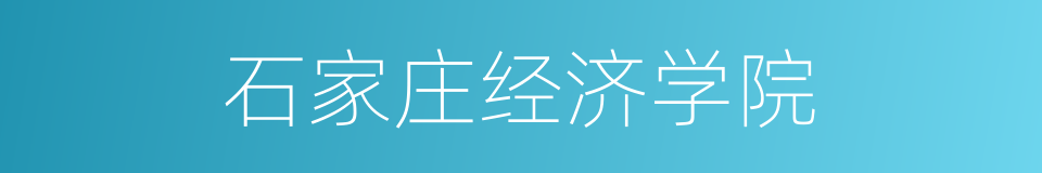 石家庄经济学院的同义词