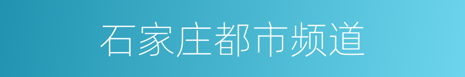 石家庄都市频道的同义词