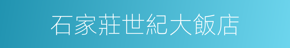 石家莊世紀大飯店的同義詞