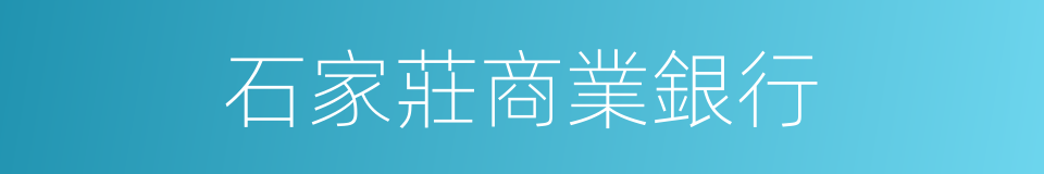 石家莊商業銀行的同義詞