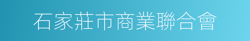 石家莊市商業聯合會的同義詞