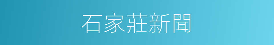 石家莊新聞的同義詞