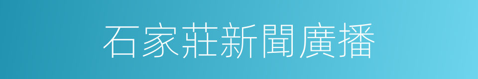 石家莊新聞廣播的同義詞