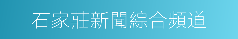 石家莊新聞綜合頻道的同義詞