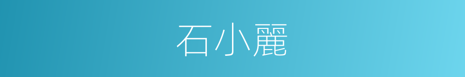 石小麗的同義詞