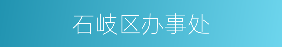 石岐区办事处的同义词
