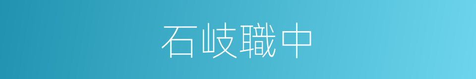 石岐職中的同義詞